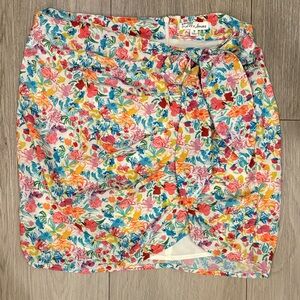 For Love And Lemons Vibrant Floral Mini Skirt